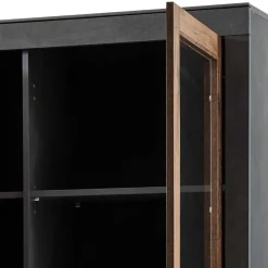 Wohnen Vitrinen<97x201x40 Wohnzimmerschrank mit Glastür - Timuras