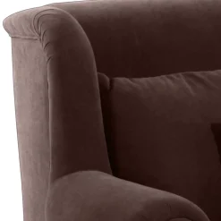 Wohnen Sessel<XXL Polstersessel in Braun Velours - Snoud