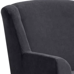 Wohnen Sessel<XXL Velours Sessel in Anthrazit - Renero