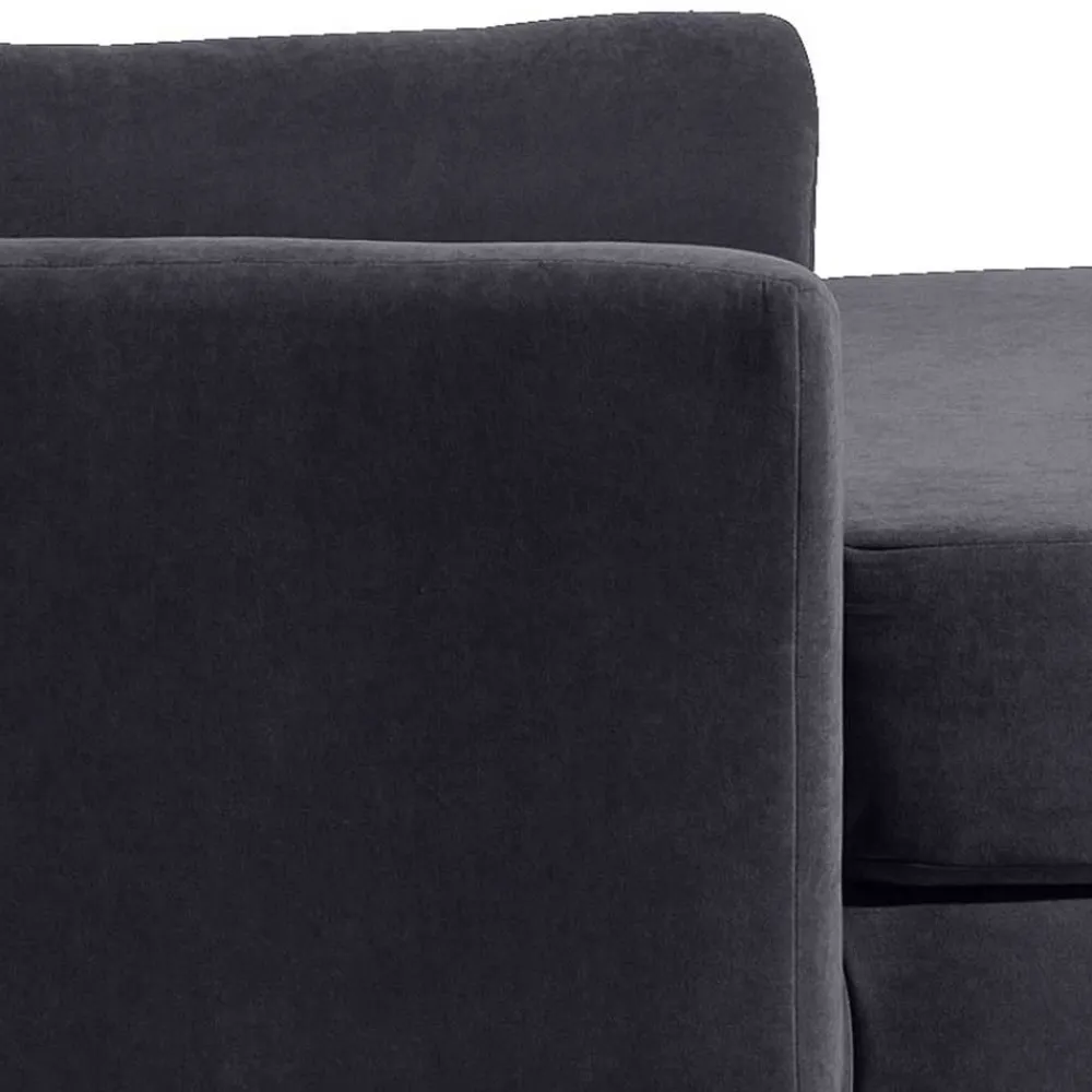 Wohnen Sessel<XXL Velours Sessel in Anthrazit - Renero