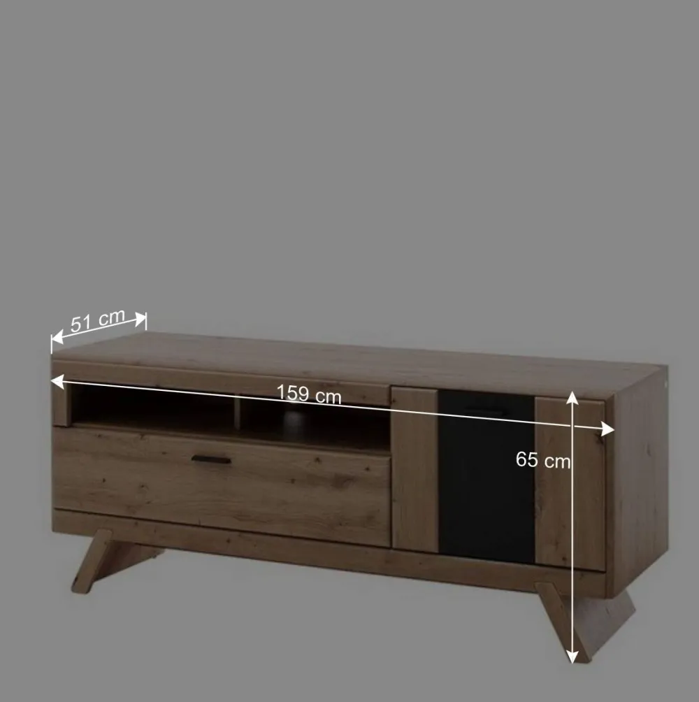 Wohnen Tv & Hifi-Möbel|Lowboards<Zweifarbiger TV Unterschrank 159x65x51cm - Larinca