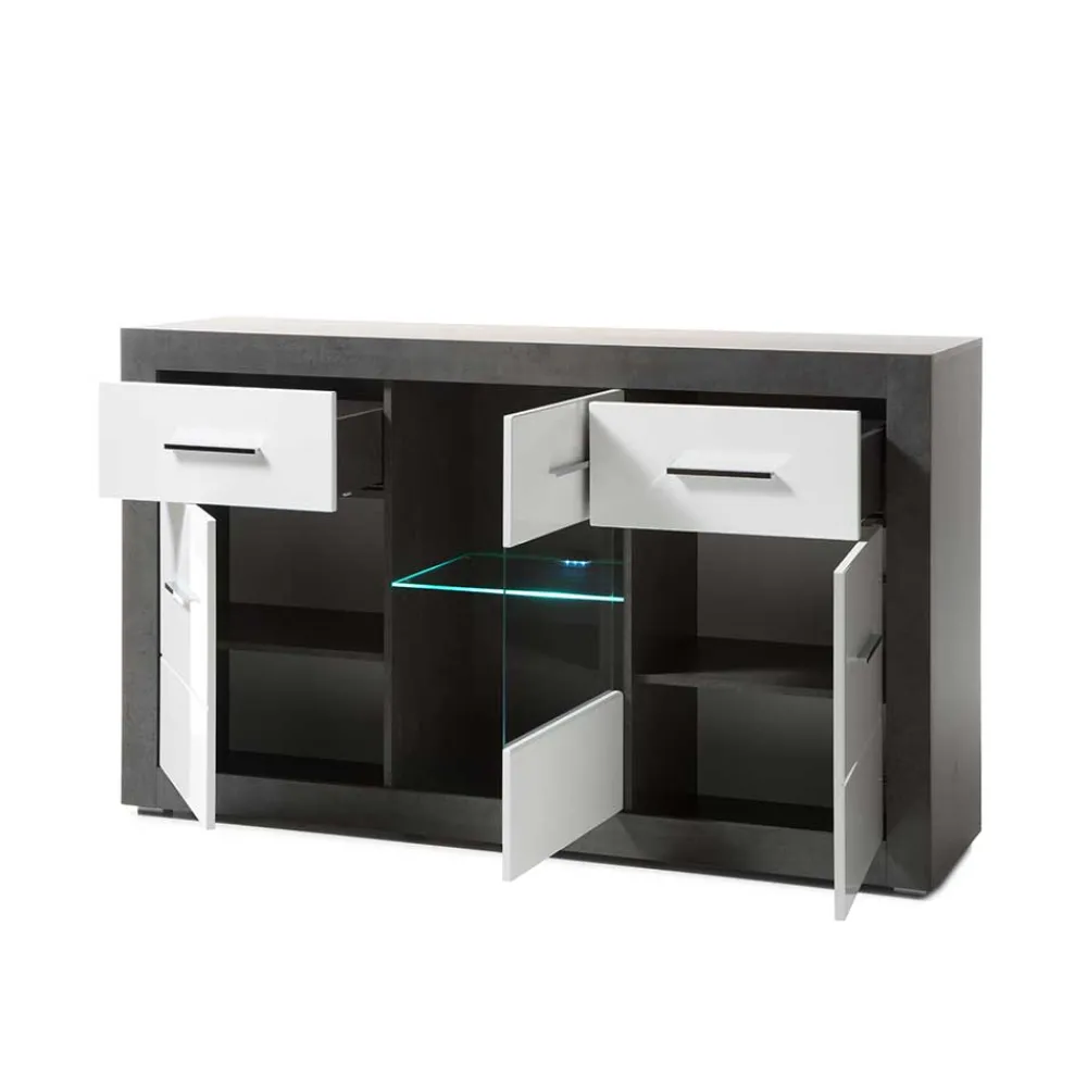 Wohnen Sideboards<Zweifarbiges Design-Sideboard 97cm hoch - Istensa