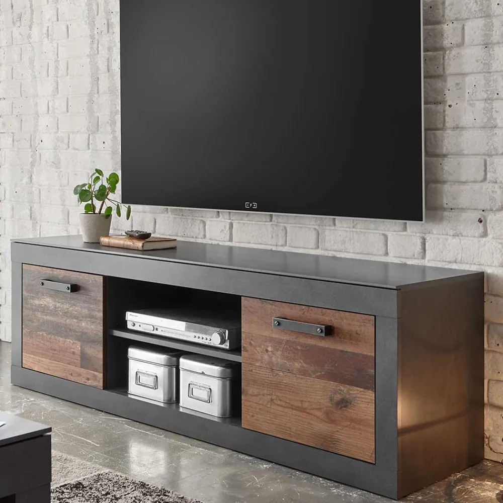 Wohnen Tv & Hifi-Möbel|Lowboards<Zweifarbiges TV Board 153 cm breit - Timuras
