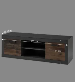 Wohnen Tv & Hifi-Möbel|Lowboards<Zweifarbiges TV Board 153 cm breit - Timuras