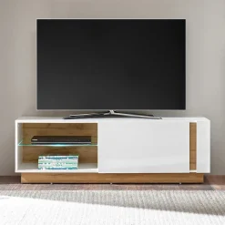 Wohnen Tv & Hifi-Möbel|Lowboards<Zweifarbiges TV Board mit Klappe - Myrda