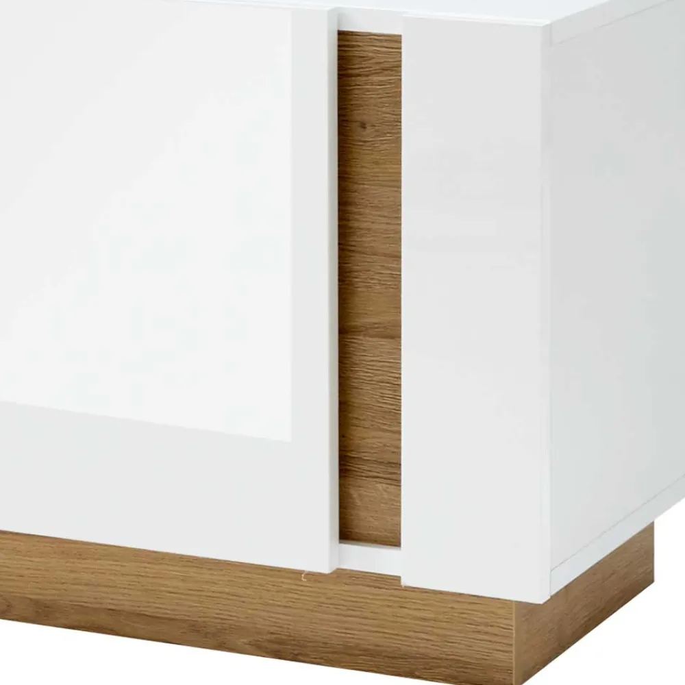 Wohnen Tv & Hifi-Möbel|Lowboards<Zweifarbiges TV Board mit Klappe - Myrda