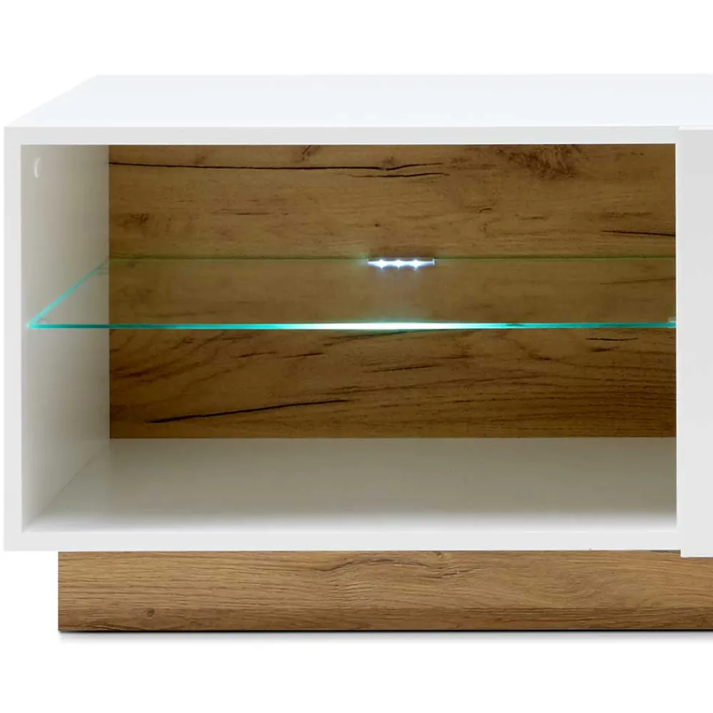 Wohnen Tv & Hifi-Möbel|Lowboards<Zweifarbiges TV Board mit Klappe - Myrda
