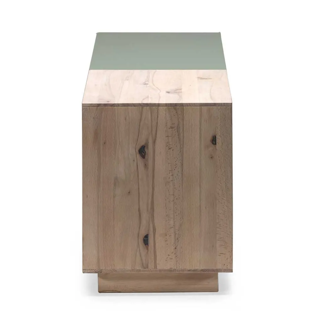Wohnen Tv & Hifi-Möbel|Lowboards<Zweifarbiges TV Board mit Gerätefach - Ajevos
