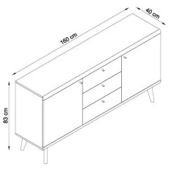 Wohnen Wohnwände<Zweifarbiges Wohnzimmer Möbel Set - Cablos (sechsteilig)