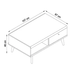 Wohnen Wohnwände<Zweifarbiges Wohnzimmer Möbel Set - Cablos (sechsteilig)