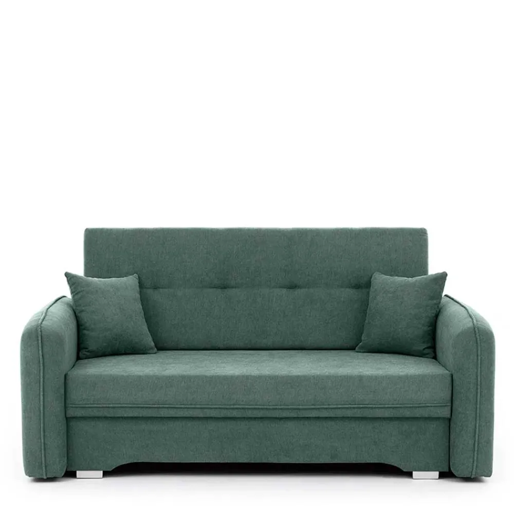 Wohnen Betten|Sofas<Zweisitzer Schlafsofa in Mintgrün Velours - Ronn