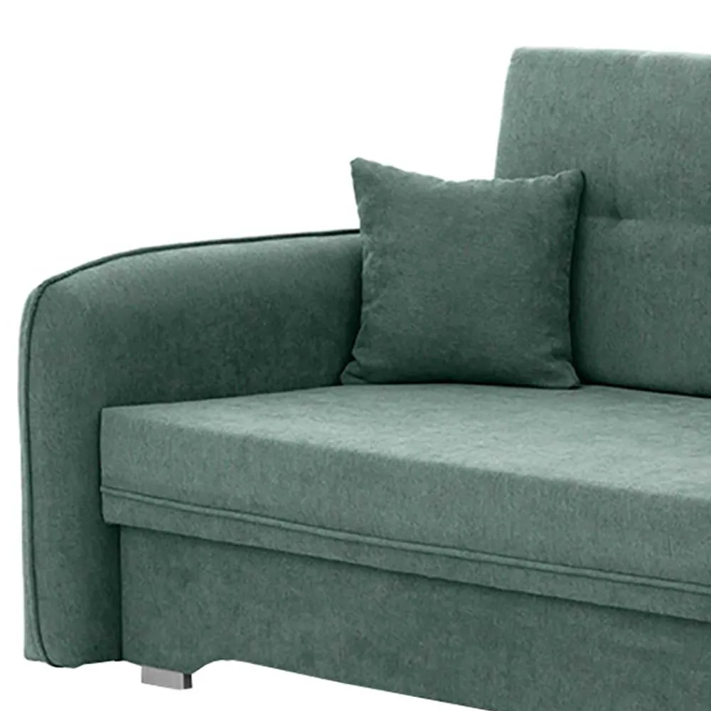 Wohnen Betten|Sofas<Zweisitzer Schlafsofa in Mintgrün Velours - Ronn