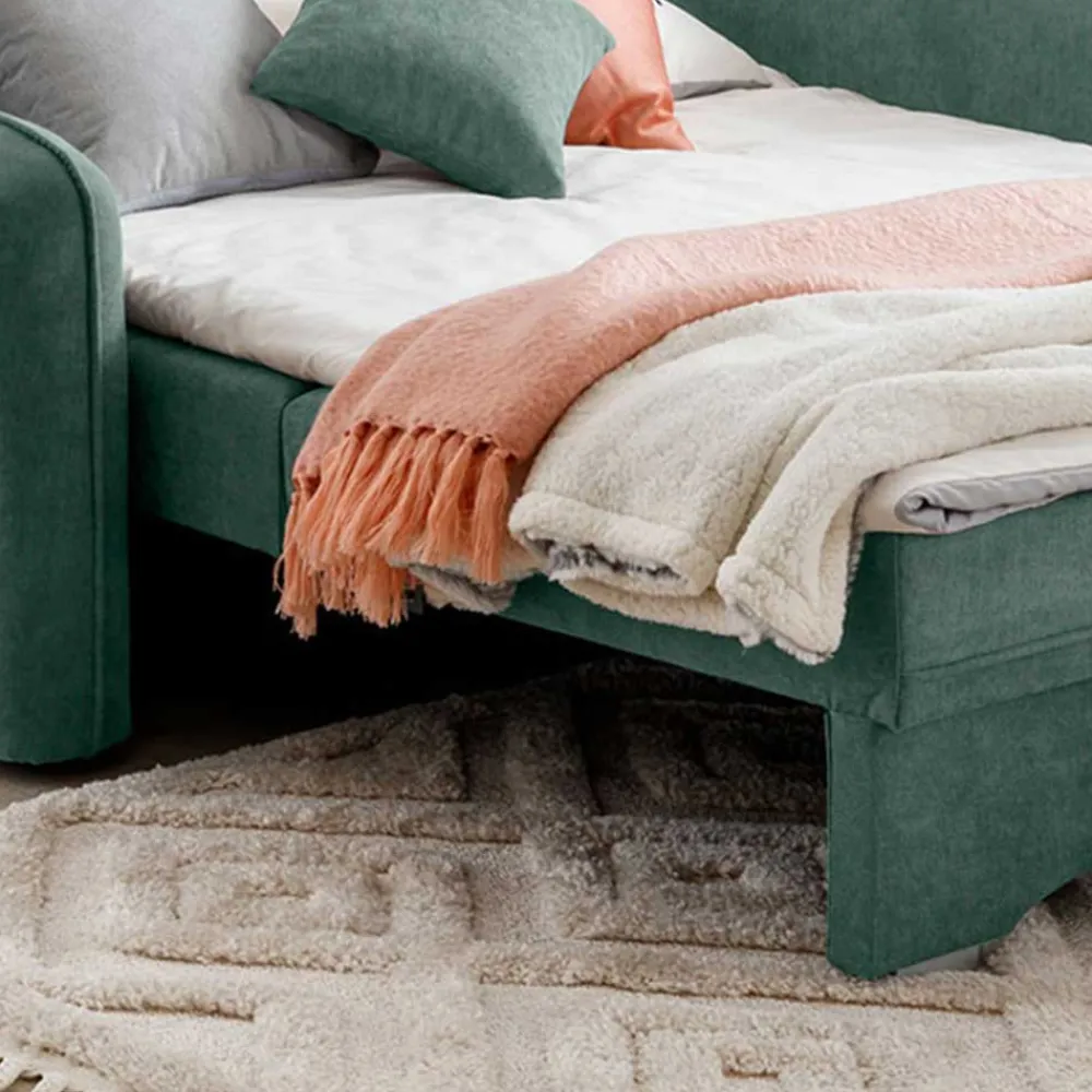 Wohnen Betten|Sofas<Zweisitzer Schlafsofa in Mintgrün Velours - Ronn