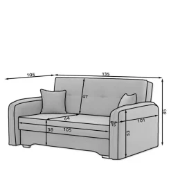 Wohnen Betten|Sofas<Zweisitzer Schlafsofa in Mintgrün Velours - Ronn